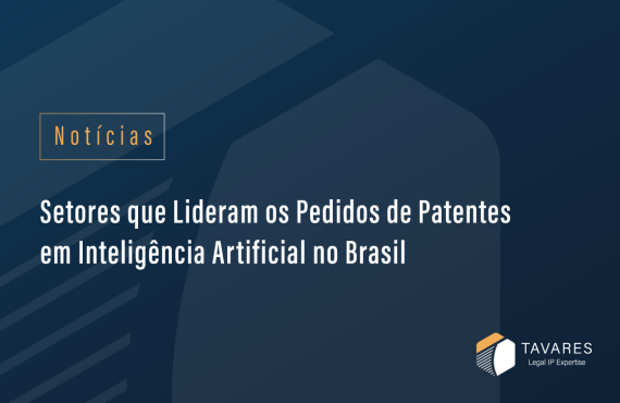 Setores que lideram os pedidos de patentes em Inteligência Artificial no Brasil