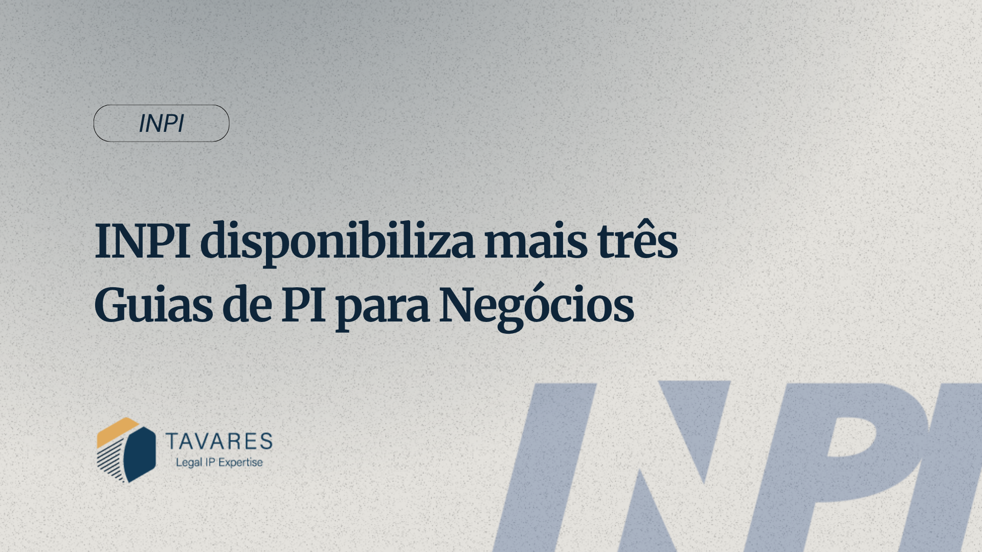 INPI disponibiliza mais três Guias de PI para Negócios